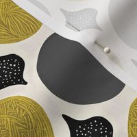 Abstract Gold Gray White Palette Roman Stippled Fabric Pattern by kedoki