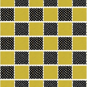 Abstract Gold Gray White Palette Obtuse Spotted Checkered Pattern by kedoki