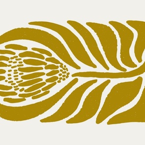 protea stamp - gold_snow