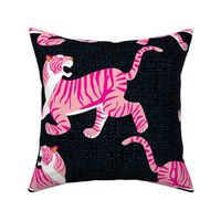 Tigers pink on black