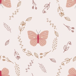 Lil Butterfly / medium scale / viva magenta cute and playful animal design for kids and the young at heart