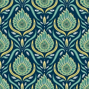 Art Deco Indian Flower - Small