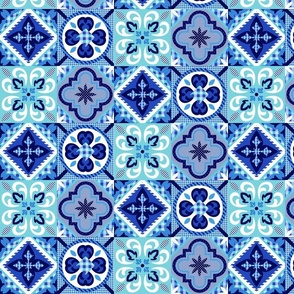 Normal/ Small scale • Blue Tile Patchwork