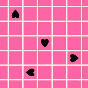 Mod Valentine Gingham (pink sorbet) 2 inches