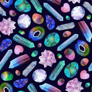 Crystals and Gemstones (Large), dark