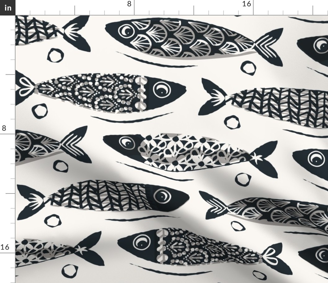 Sardines, light, charcoal (jumbo) - Fish Shoal Scuba Diving Adventure