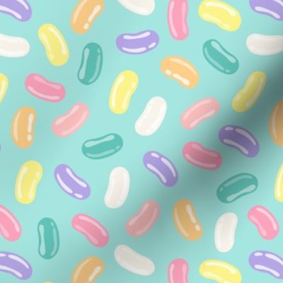 jelly beans - easter candy - aqua - LAD22