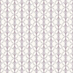 Hand Drawn Scandi Floral Stripe in Dusty Lavender, 20