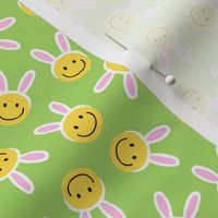(small scale) Easter Happy Faces - spring green - LAD22