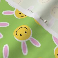 Easter Happy Faces - spring green - LAD22