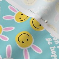 Don't worry be hoppy! - Easter Happy Faces - minty blue - LAD22