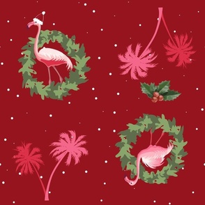 Christmas Flamingos  