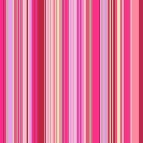 Valentines Stripes // Viva Magenta, Hot Pink, Lavender 