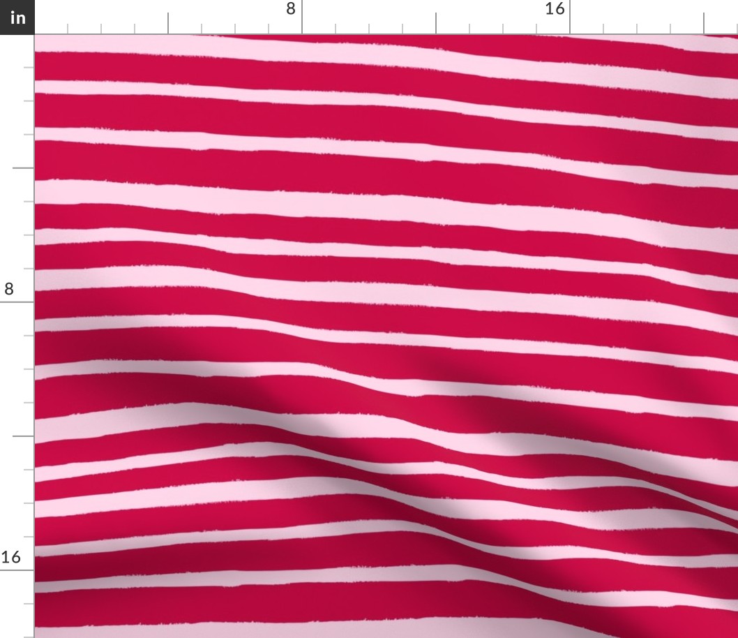 Chunky Stripes // Viva Magenta and Blush 