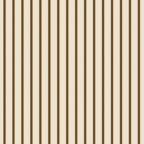 Brown with thin light orange stripes on off white background. Coordinates with Graphic Victorian Floral