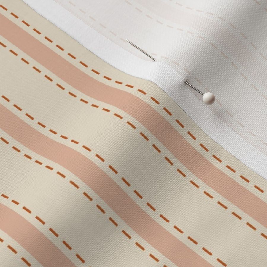  Light orange with thin dark orange stripes on off white background. Coordinates with Graphic Victorian Floral