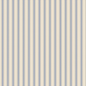 Light blue with thin dark stripes on off white background. Coordinates with Graphic Victorian Floral