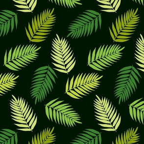 Palm Leaves Dark Green