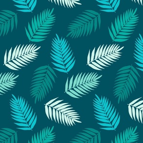 Palm Leaves Teal