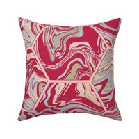 viva magenta marble hexagon on pink pale dogwood large scale