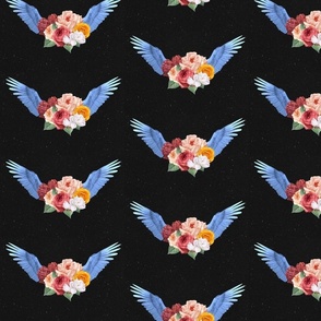 Flying Floral :: 6 1/2 x4  1/2  Patches 