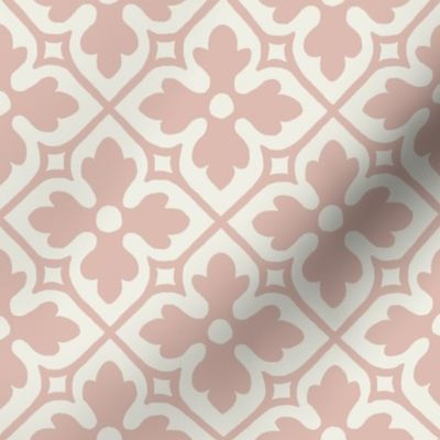 medieval geometric floral, softer blush