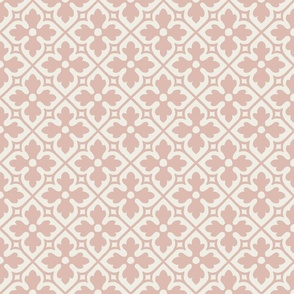 medieval geometric floral, softer blush