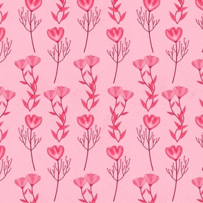 Magenta Vintage Bold Floral Pattern