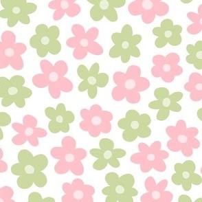 Pink and Green Daisies