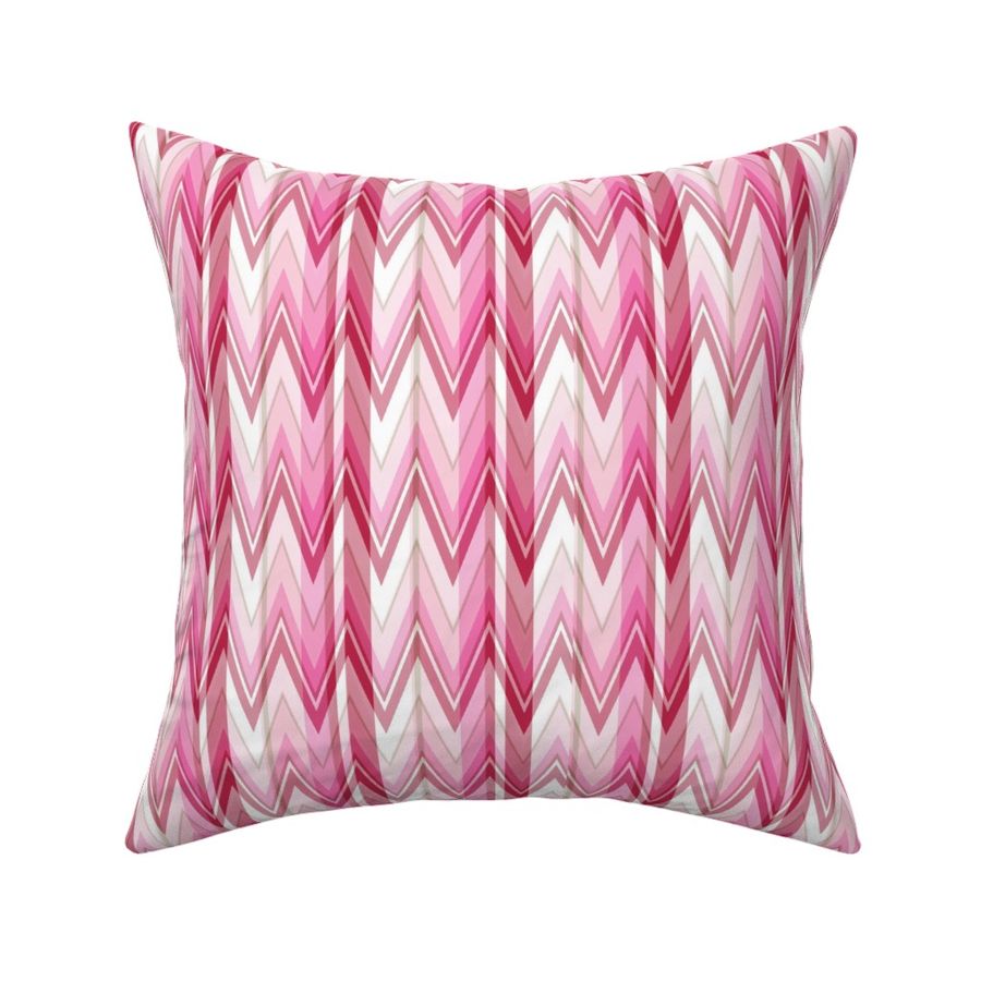 Viva Magenta and pink tones chevron, 12 inch