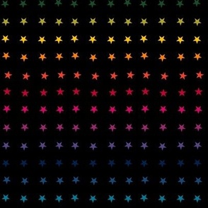 Rainbow stars on black 