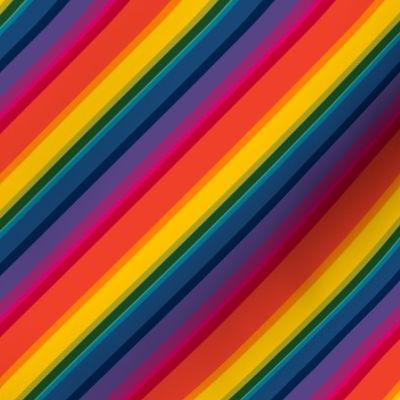 Rainbow Stripes diagonal