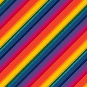 Rainbow Stripes diagonal