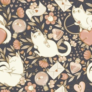 Valentine cats - mid scale - darkgrey