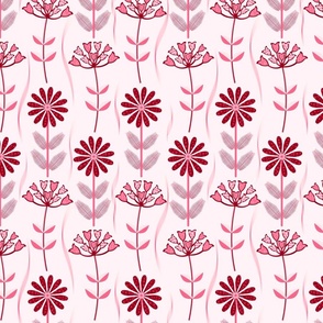 Illustration of Modern Scandinavian Florals