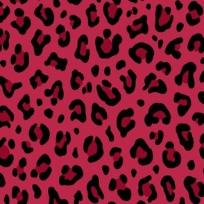 ★ LEOPARD PRINT in VIVA MAGENTA ★ Pantone Color of the Year 2023 - Medium Scale / Collection : Leopard spots – Punk Rock Animal Print 