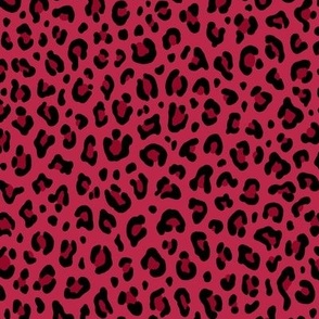 ★ LEOPARD PRINT in VIVA MAGENTA ★ Pantone Color of the Year 2023 - Small Scale / Collection : Leopard spots – Punk Rock Animal Print 