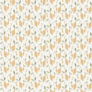 tangram carrots - tangram rabbits earthy coordinate - carrots fabric and wallpaper