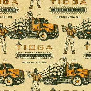 Tioga Logging Truck Matchbook White