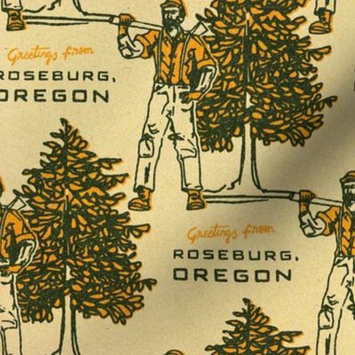 Oregon Lumberjack Matchbook White