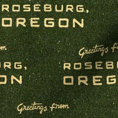 Greetings from Roseburg, OR Matchbook Green 