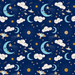 Blue Moon Celestial Pattern
