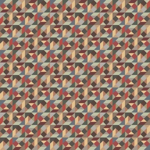 tangram shapes small - earthy color palette - geometric earthy fabric and wallpaper