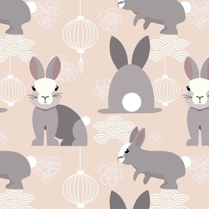 Year of the Rabbit - Chinese New Year - Small Scale - Blush