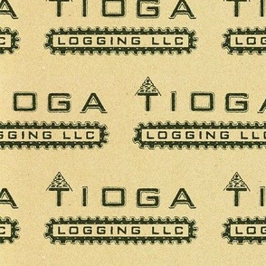 Tioga Logging Logo White