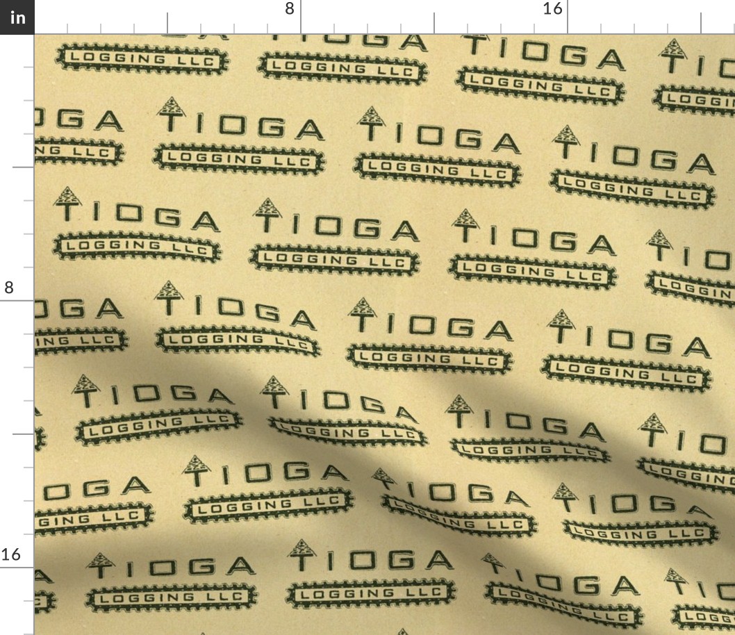 Tioga Logging Logo White