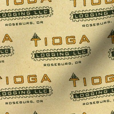 Tioga Logging Tiled Logo Matchbook White