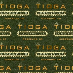 Tioga Logging Tiled Logo Matchbook Green