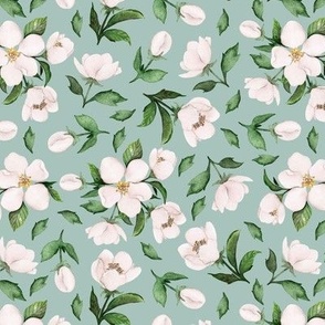 Blooming cherry. Floral pattern