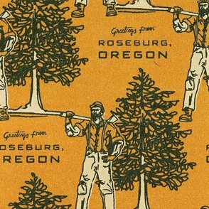 Oregon Lumberjack Matchbook Yellow